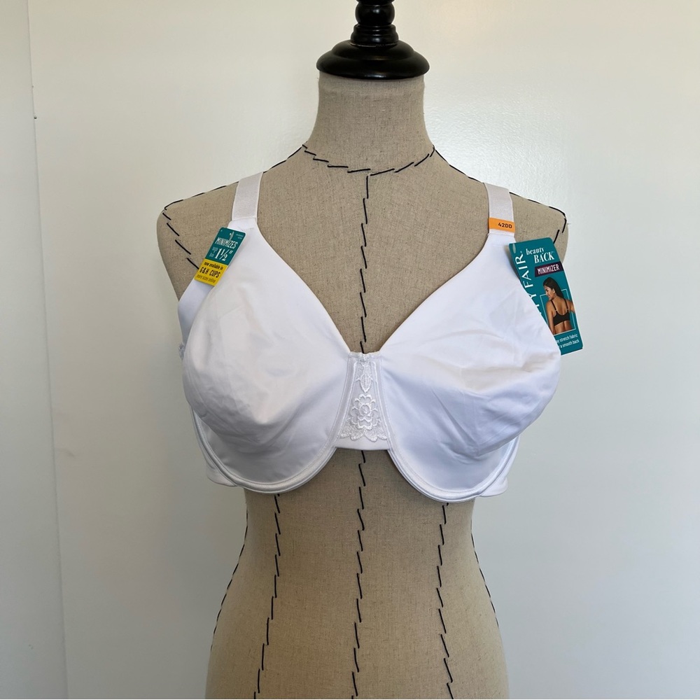 NWT Vanity Fair beauty back minimizer white bra - Picture 1 of 15